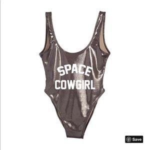 Private Party Space Cowgirl Swimsuit - Silver
